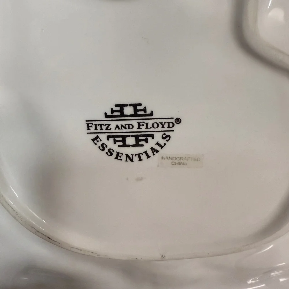 Fitz and Floyd Appletree Snowman Canapé Plate 2063/26 Christmas Serving‎ Dish